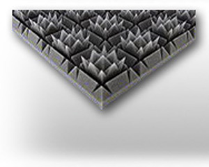 Akustikschaumstoff Pyramide 50mm, 50x50cm - omnitronic